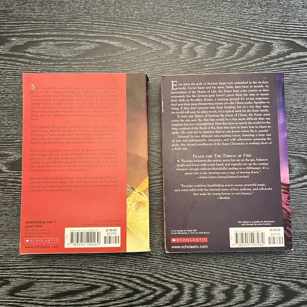 Red Pyramid & Throne of Fire Book Bundle by Rick…